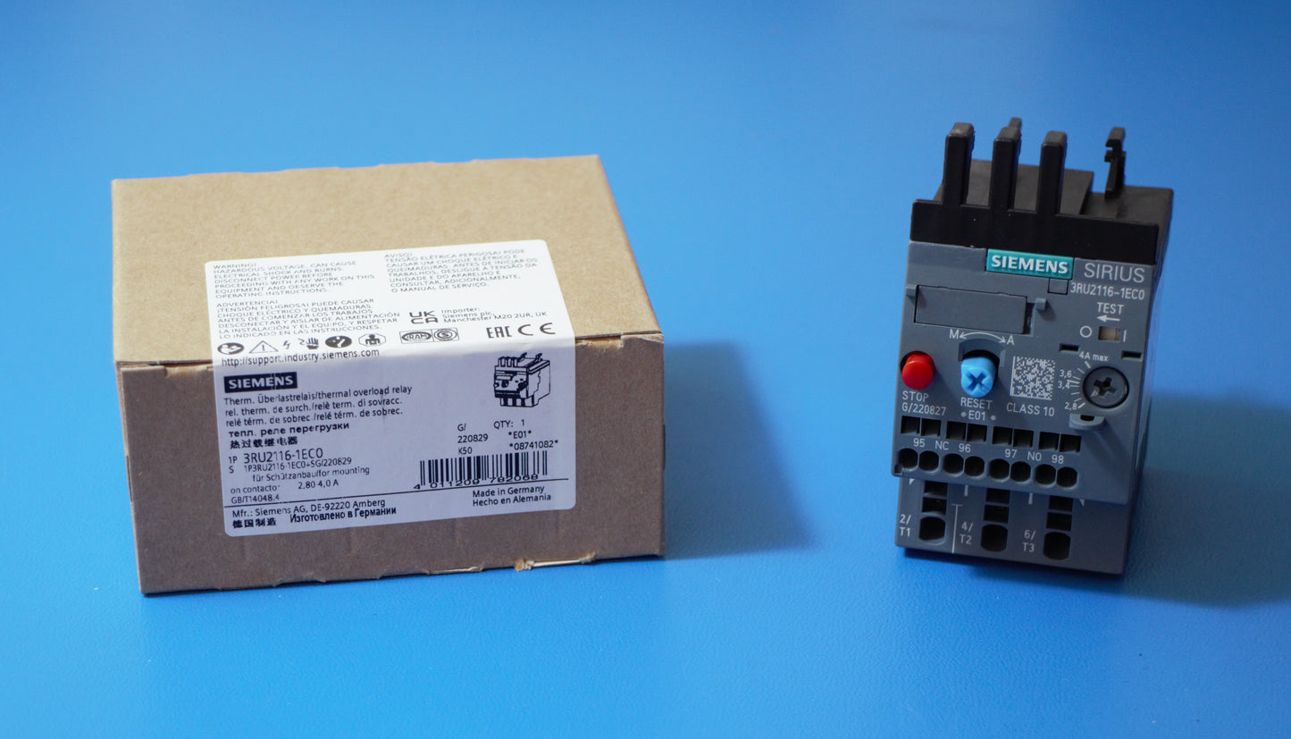Siemens 3RU2116-1EC0 Überlastrelais thermisch für Motorschutz