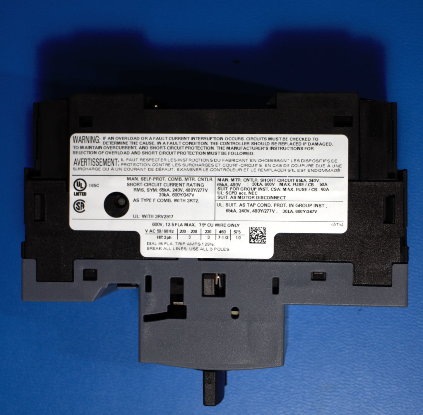 Siemens 3RV2021-1KA20 Leistungsschalter Motorschutz 9,0 - 12,5 A