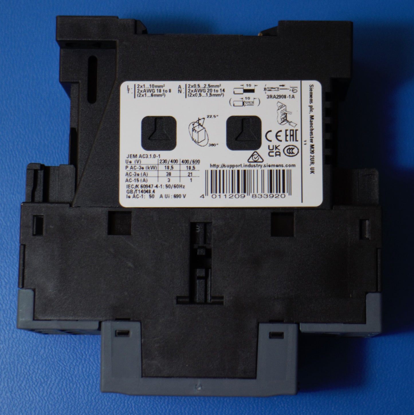 Siemens 3RT2028-2BB40 Schütz Leistungsschütz 18,5 kW / 400 V