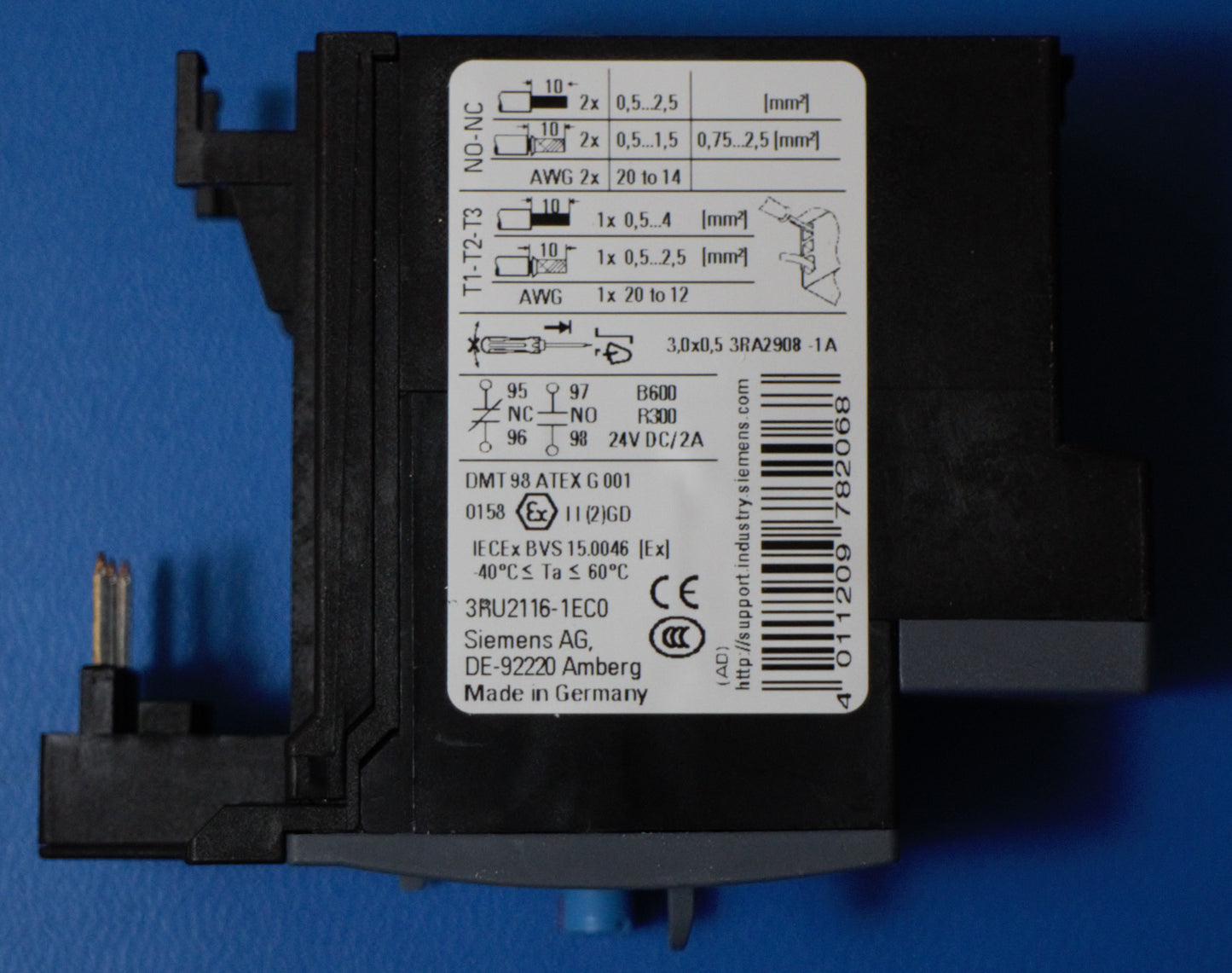 Siemens 3RU2116-1EC0 Überlastrelais thermisch für Motorschutz