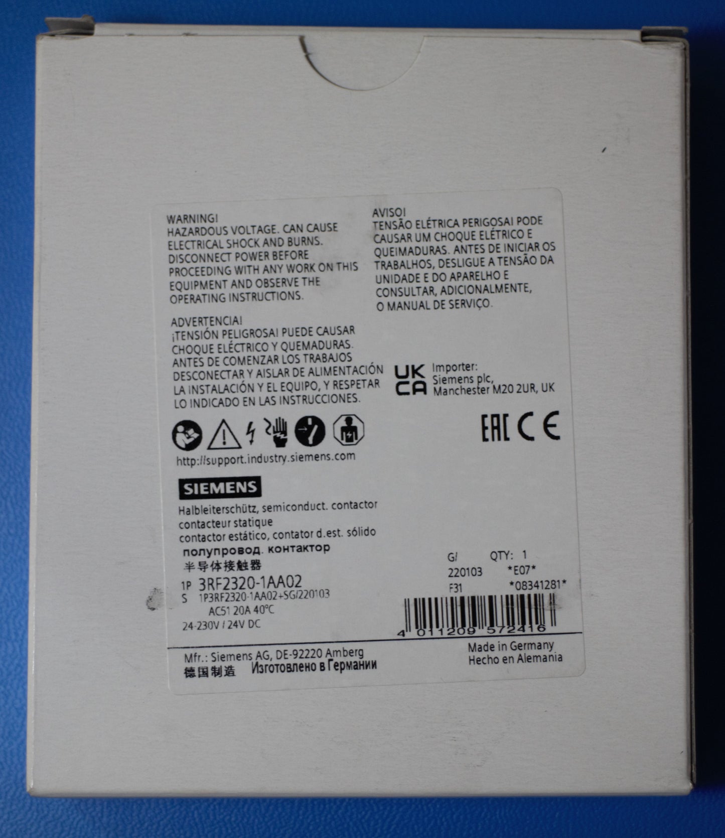 Siemens 3RF2320-1AA02 Halbleiterschütz 20 A