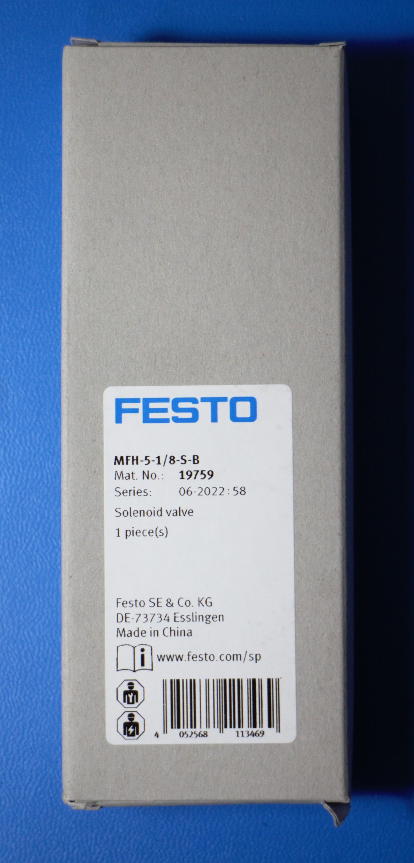 Festo MFH-5-1/8-S-B Pneumatik Magnetventil 19759