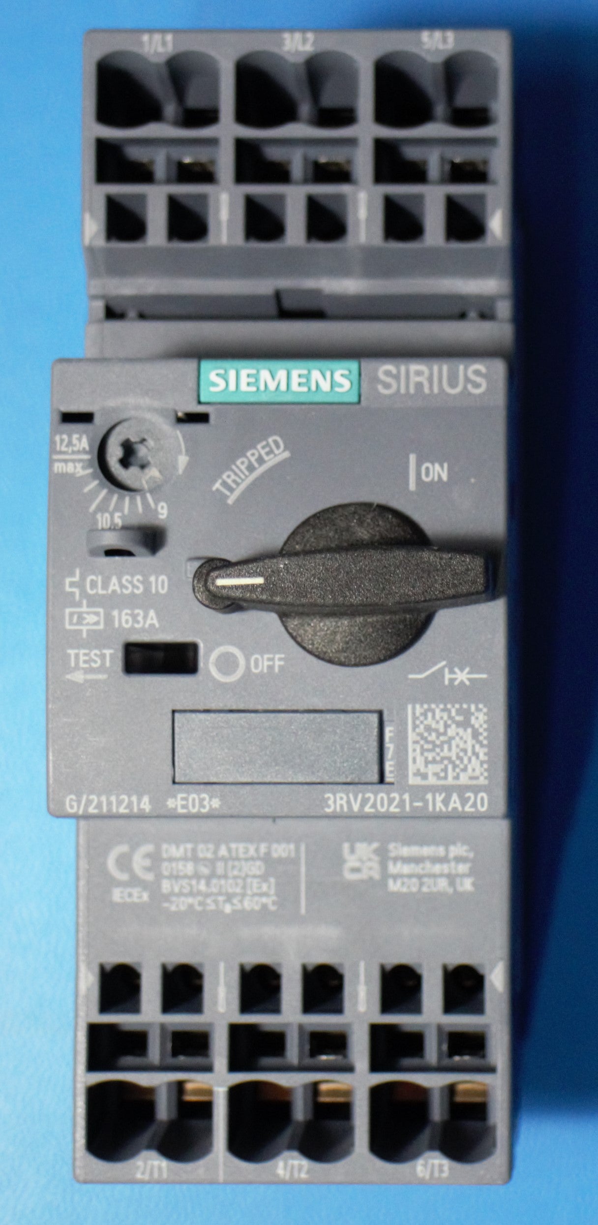 Siemens 3RV2021-1KA20 Leistungsschalter Motorschutz 9,0 - 12,5 A