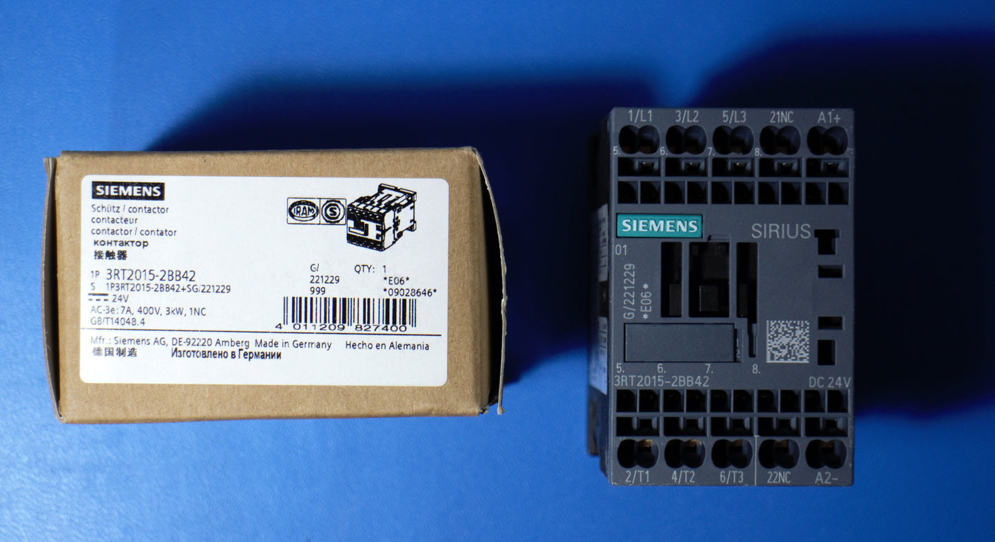 Siemens 3RT2015-2BB42 Schütz Leistungsschütz 3 kW / 400 V