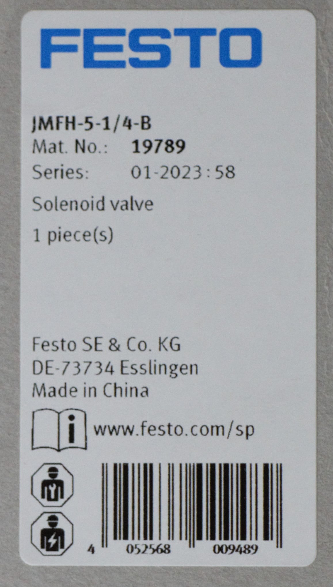 Festo JMFH-5-1/4-B Pneumatik Magnetventil 19789