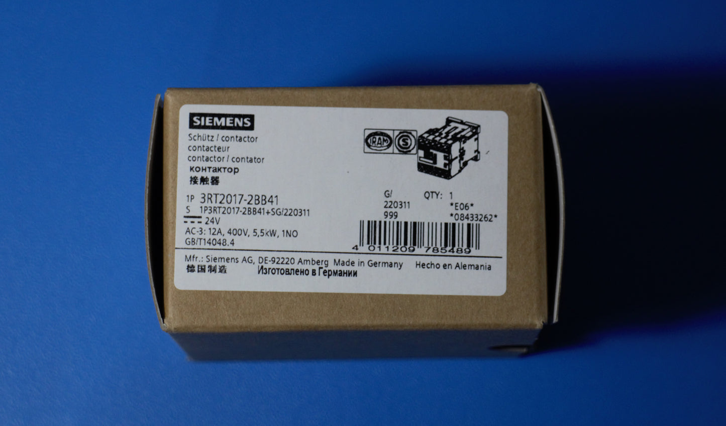 Siemens 3RT2017-2BB41 Schütz Leistungsschütz 5,5 kW / 400 V