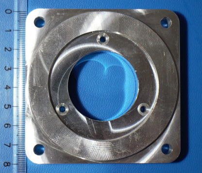 Quadratflansch 80 x 80 für Drehgeber Aluminium