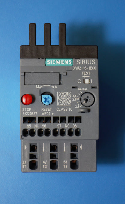 Siemens 3RU2116-1EC0 Überlastrelais thermisch für Motorschutz