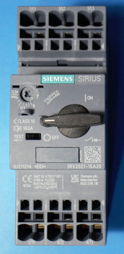 Siemens 3RV2021-1KA20 Leistungsschalter Motorschutz 9,0 - 12,5 A
