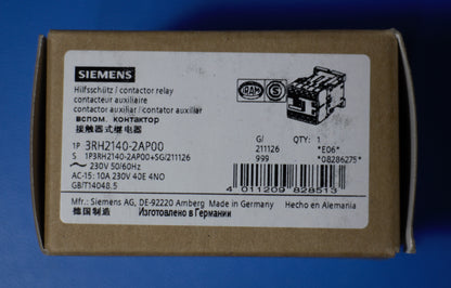 Siemens 3RH2140-2AP00 Schütz Hillfsschütz 230 V AC