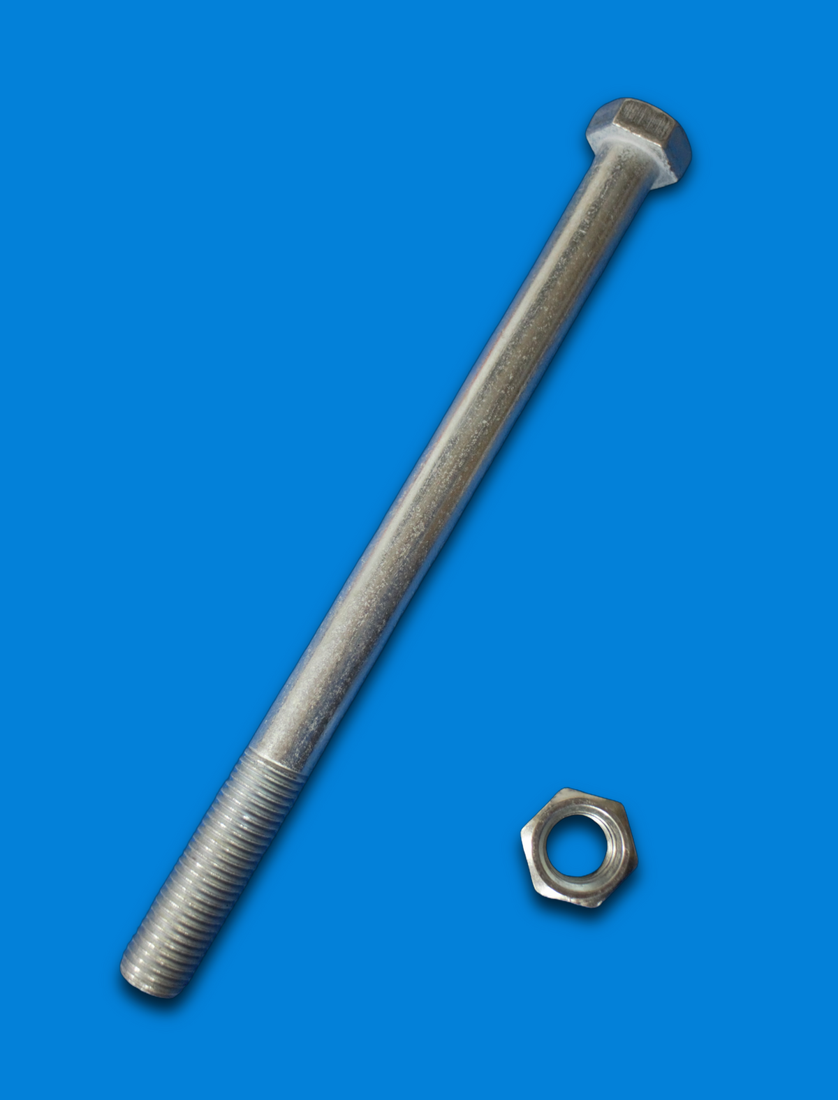 DIN 601 Bauschraube verzinkt mit Mutter Sechskant M12, M16, M20, M24