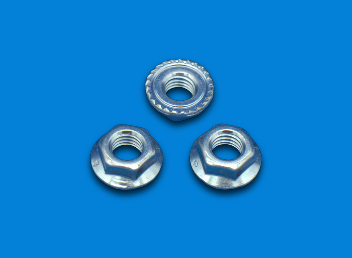 DIN 6923 Sechskantmuttern M6 M10 M12 | mit Flansch | FK 8 | 10–100 Stück