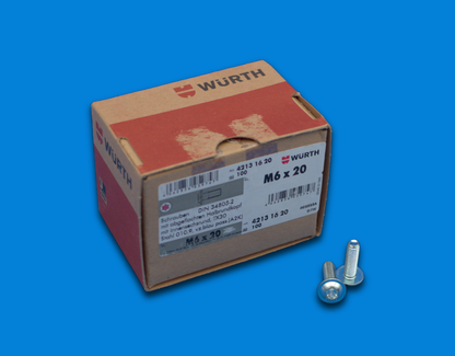 ISO 7380-1 Würth Schrauben mit abgeflachtem Halbrundkopf | M6/M10 | 10.9