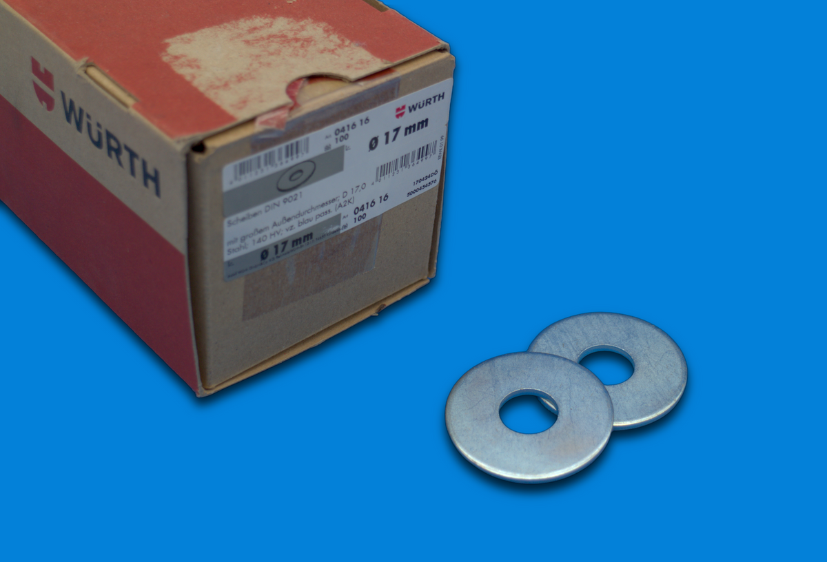 Würth Karosserie-/Unterlegscheiben DIN 125 / DIN 9021 | M6–M10 | diverse Größen