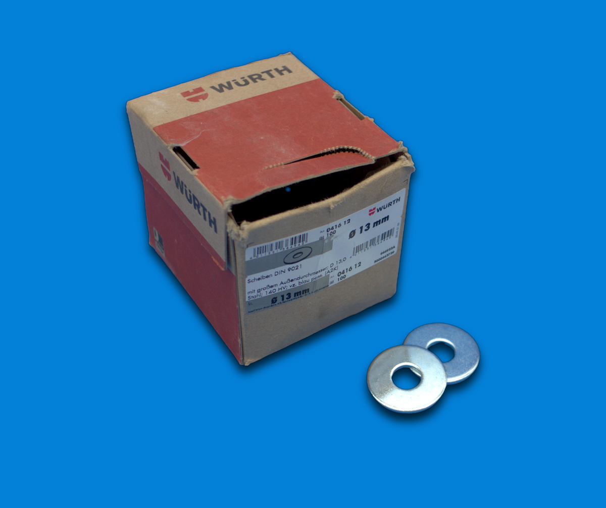 Würth Karosserie-/Unterlegscheiben DIN 125 / DIN 9021 | M6–M10 | diverse Größen