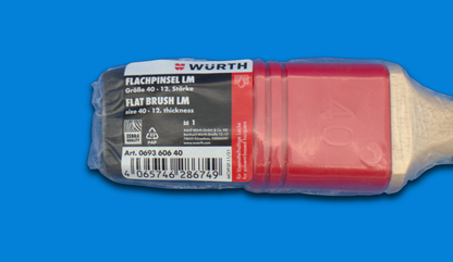 Würth Zebra Flachpinsel LM | lösemittelhaltige Lacke | Stärke 12 | Größe 40, 60
